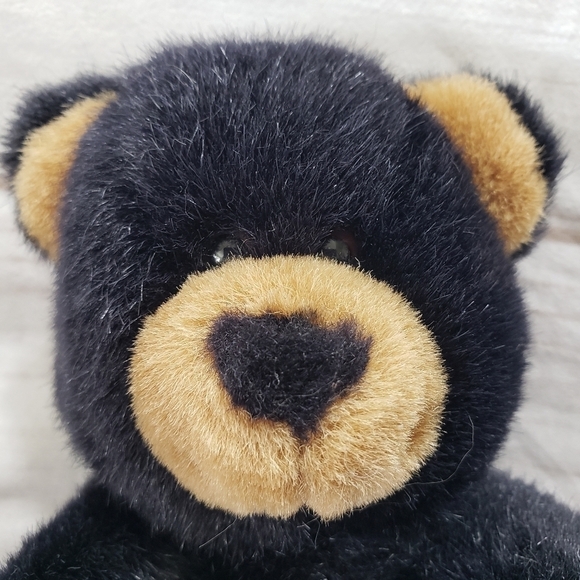 A&A Plush Black Bear 7" Plush Stuffed Animal Sitting - Picture 3 of 9